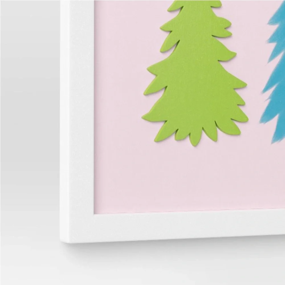 Target Pink Wood Christmas Tree Sign / Picture